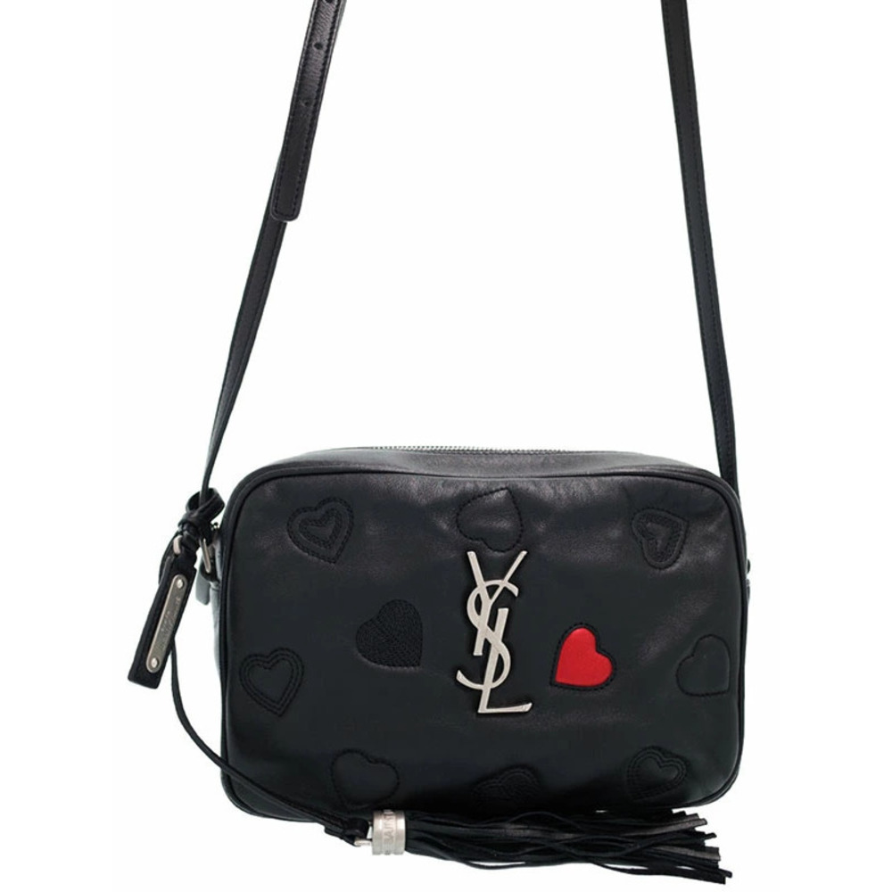 SAINT LAURENT Paris Fringe Saint Paris Heart Lou Camera Bag Shoulder